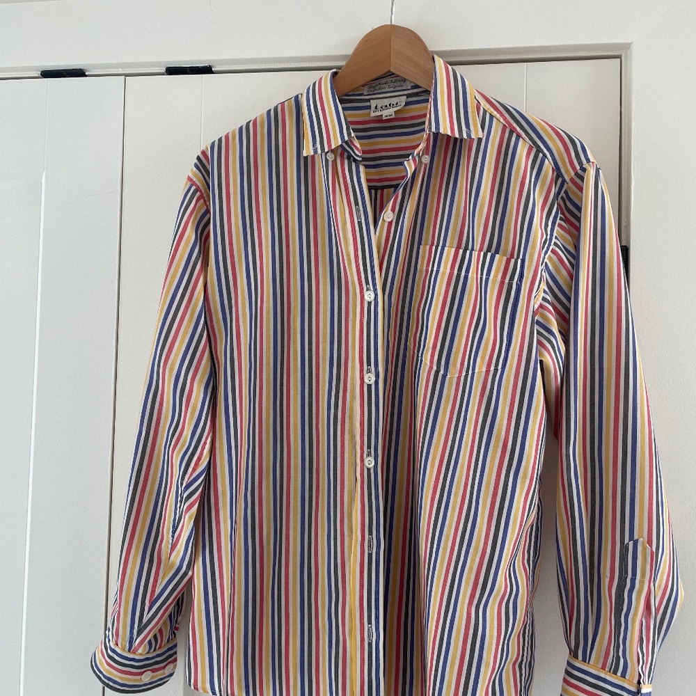 Striped multicolour button down shirt